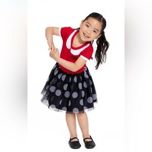 Disney Minnie Mouse Toddler Girl Red Cosplay Sweater Dress Size 3T